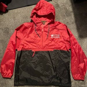 LIKE NEW Red/Black Washington Nationals 1/4 Zip Wind Breaker